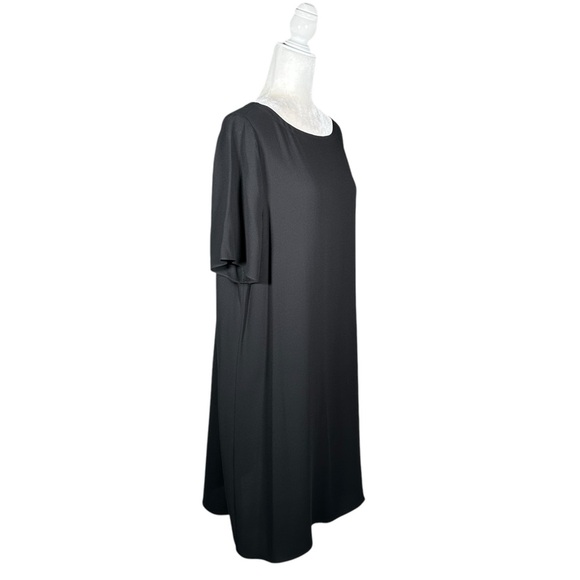 EILEEN FISHER Silk Georgette Crepe Color Block Shift Dress - Picture 11 of 13